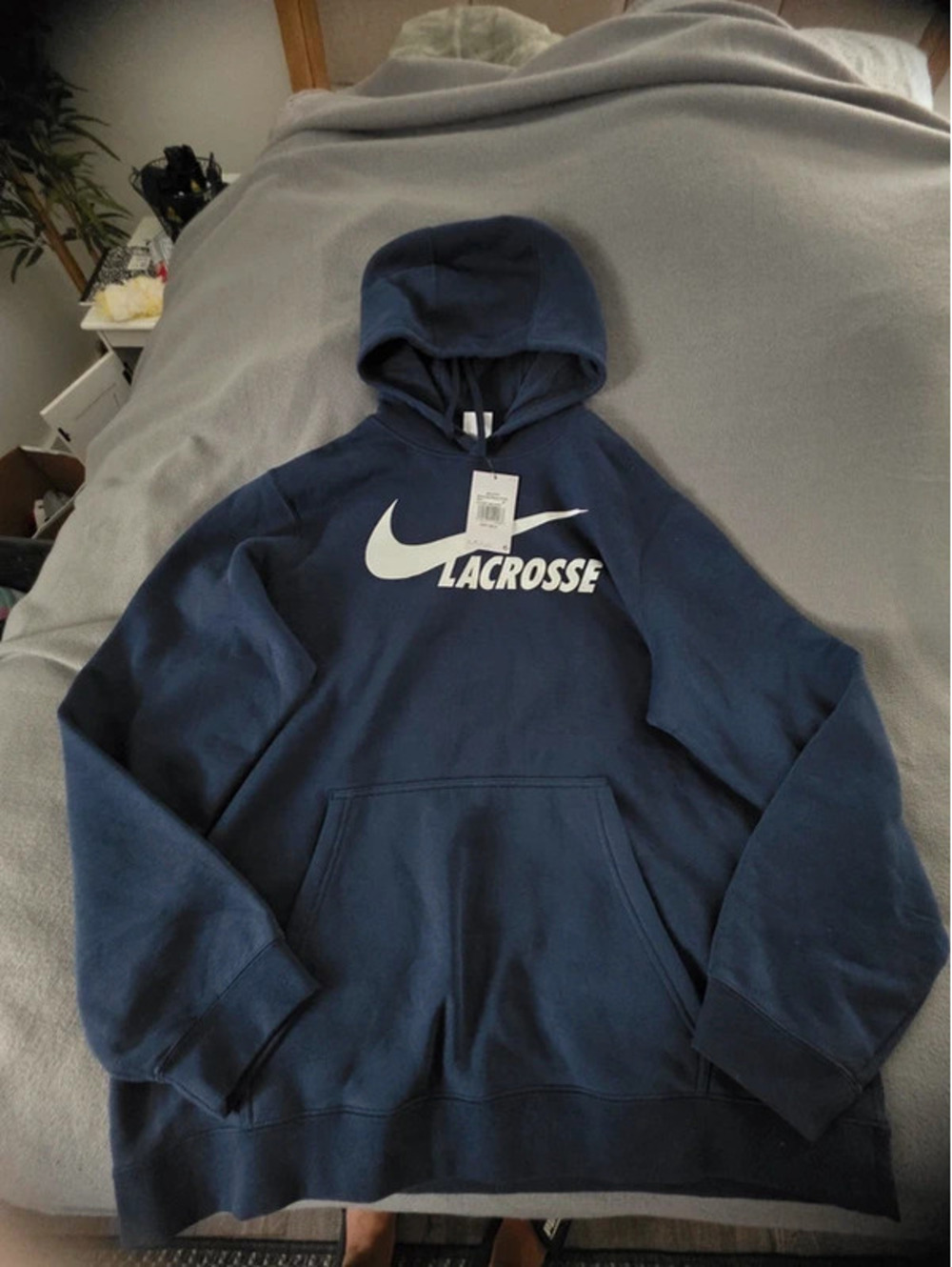 Nike Lacrosse Club Fleece Hoodie Navy XL NWT
